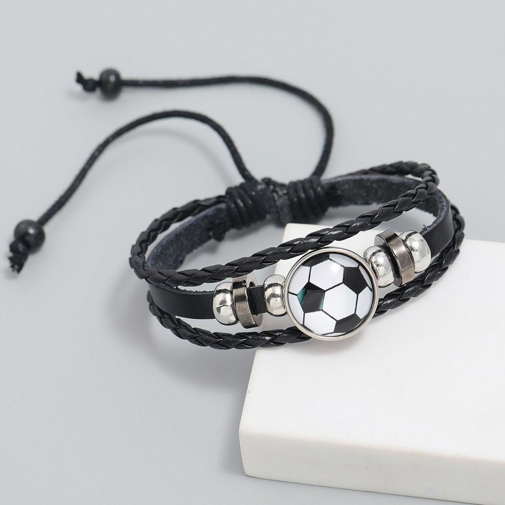 fashion jewelry personalized beaded football fans ommemorative gift sports bracelet