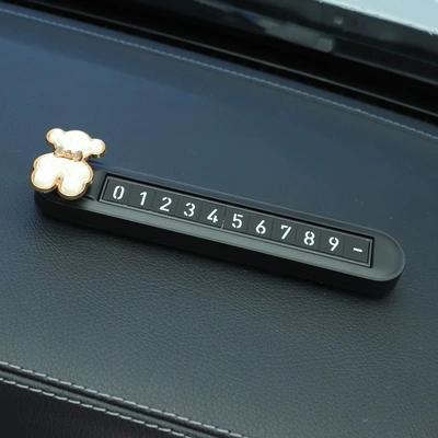 Female Dual Number Switch, Nömrəli dayanma kartı - white-bear-double-numbered-stop-sign
