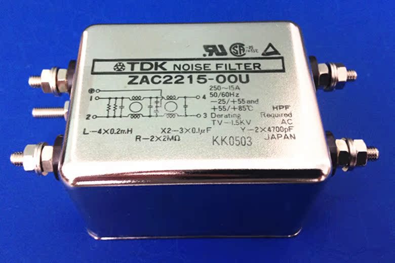 A033*ZAC2220-00U 全新日产原装TDK  二级电源滤波器 二节电源滤