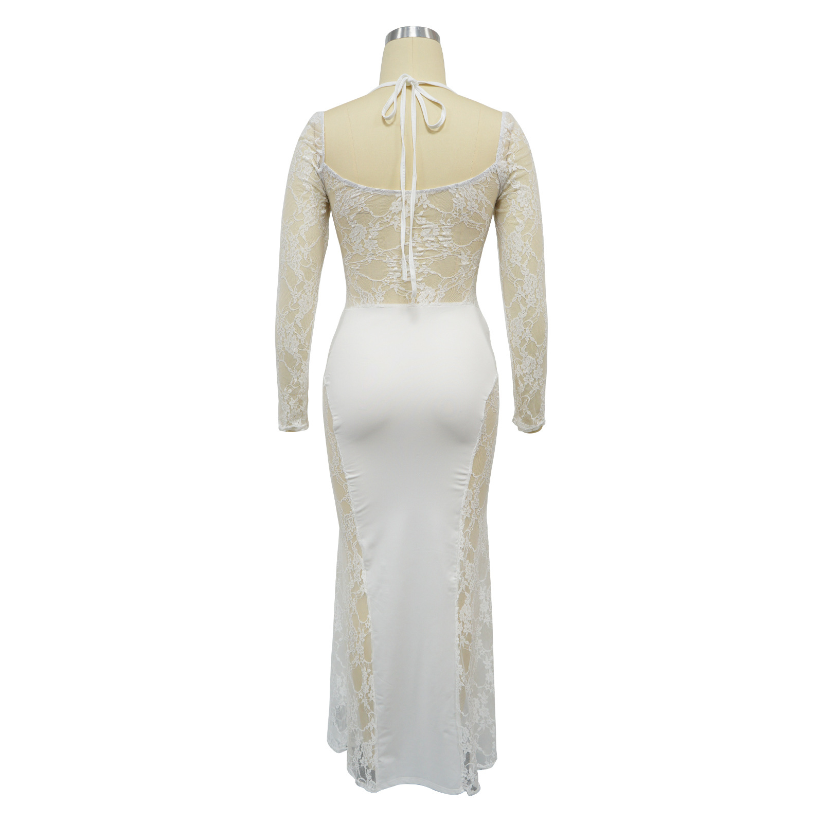 Elegant Women's Lace Splicing Evening Dress For Special Occasions_voghion.com