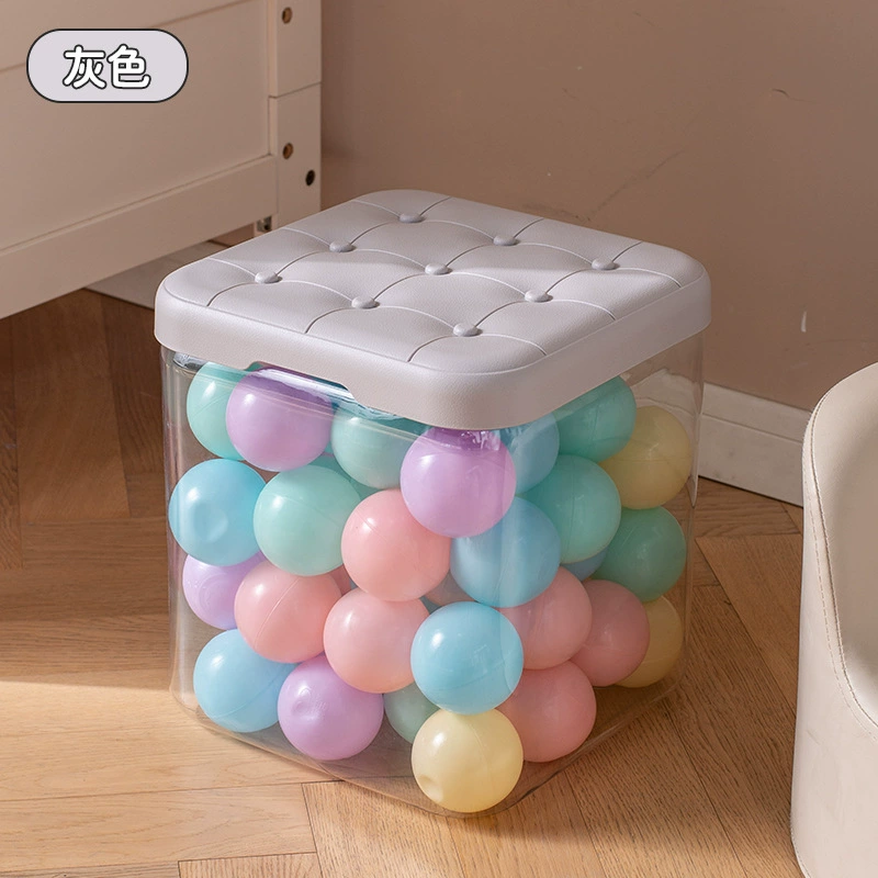 Children's storage system, plush toy, doll, multicoloured storage box with seat