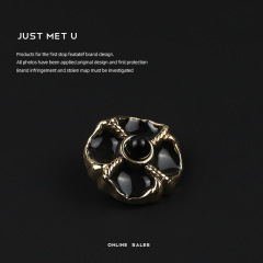 YOKO｜小香名媛風金屬紐扣花形珍珠裝飾扣粗花呢大衣外套百搭扣子