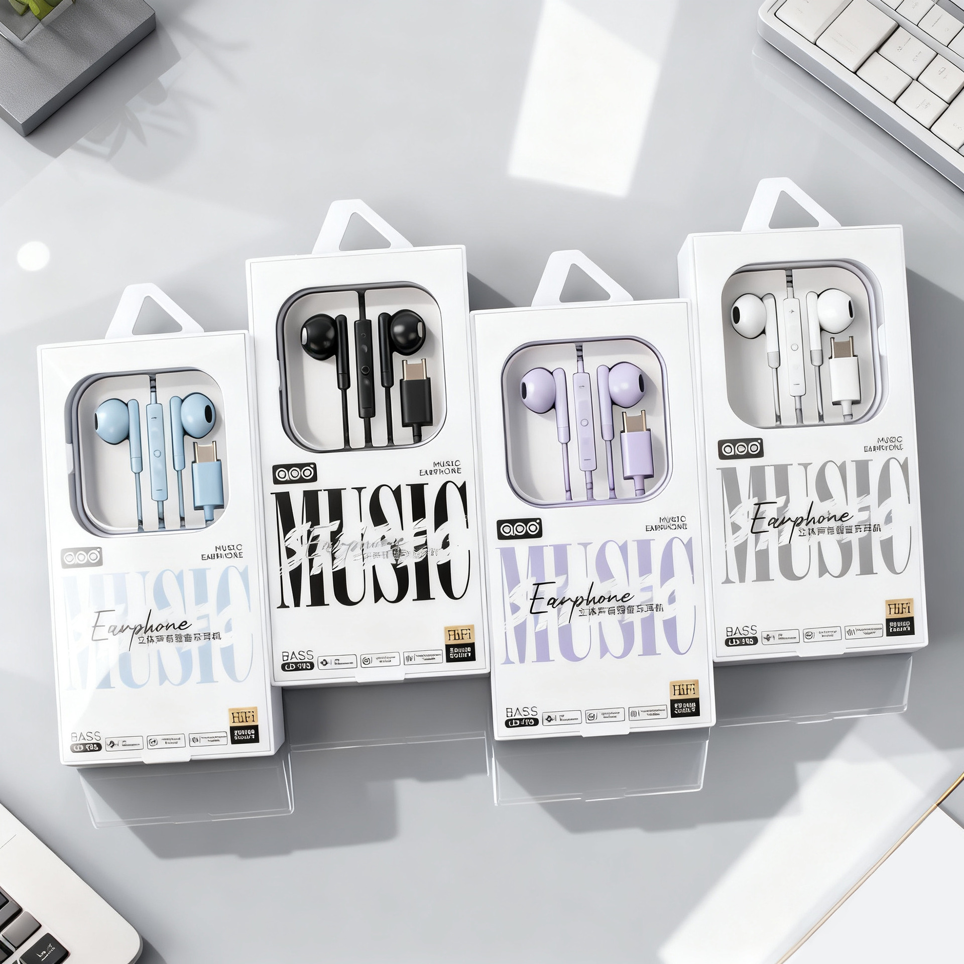 Ld-196 Type-C Interface Headphones Are Suitable for Apple 15/16/17 Huawei Xiaomi Wire-Controlled Typec Headphones