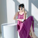 Cotton Silk Sling Nightgown High-end Fashion Small Fresh Print Backless Casual Spring and Summer Long dress