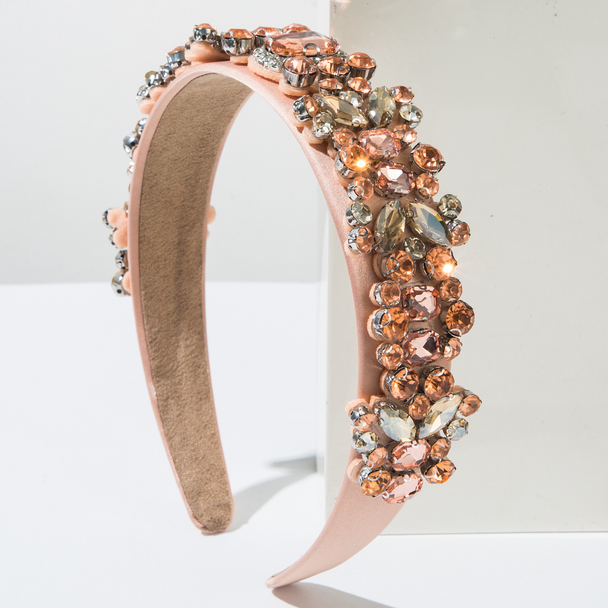 Creativo barroco europeo y americano, retro, todo fósforo, diadema para mujer, diamantes de imitación de colores, sombreros de moda, accesorios para el cabello