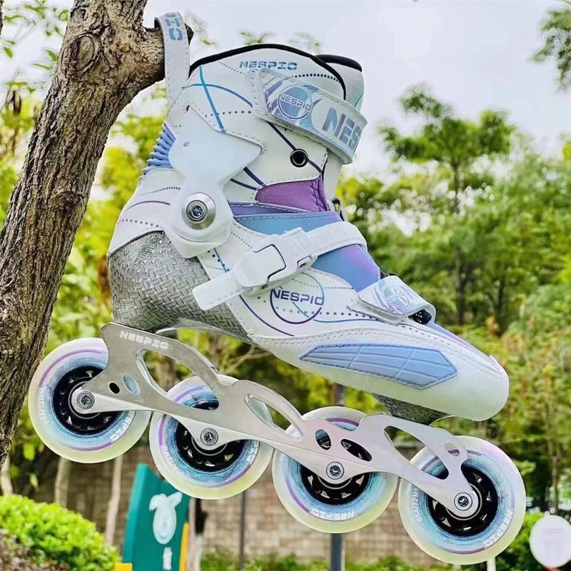 Children's carbon fiber roller skates adult men's and women's flat shoes speed skating skates full set of professional fancy competition shoes