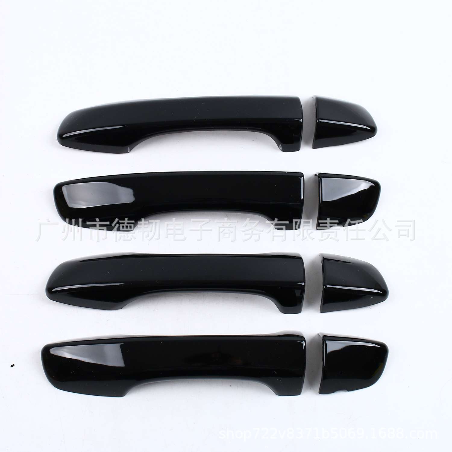 Suitable for 19-22 Models of Vw Jetta Mk7, Glossy Black Handle Stickers, Jetta Carbon Fiber Door Handle Cover Decoration