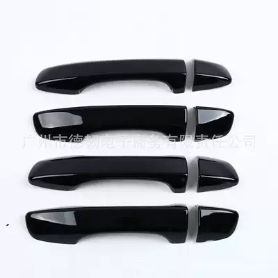 Suitable for 19-22 Models of Vw Jetta Mk7, Glossy Black Handle Stickers, Jetta Carbon Fiber Door Handle Cover Decoration (Portal Wrist) - ordinary-handle-glossy-black