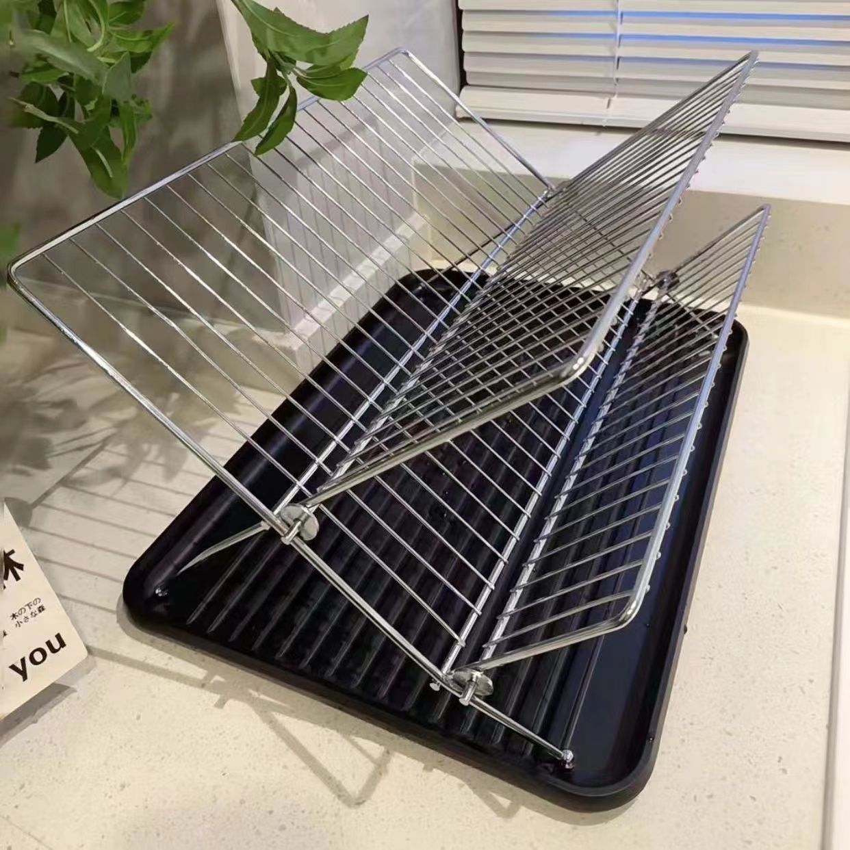 금속 수납선반-실버-[배수 트레이 포함]