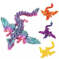 3dプリント飛龍翼付きモデル関節可動中国龍置物BJD同種創意児童玩具龍