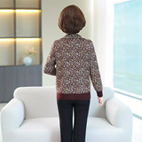 中老年女装24年秋冬圣诞针织开衫时尚豹纹外套妈妈装高品质开衫，女装针织衫/毛衣，妃慕昵服饰