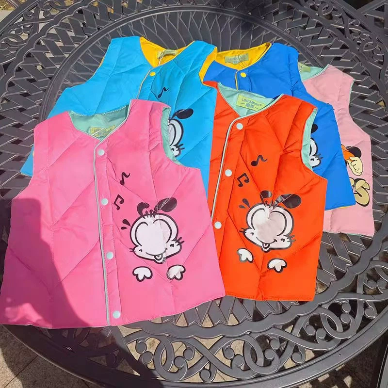 Beidohua осенне-зимний детский пуховик для мальчиков и девочек, пуховик на кнопках, жилет без рукавов для детей