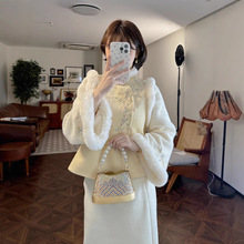 【望月】2024冬新款新中式复古风假两件桂花上衣+百搭半身裙...