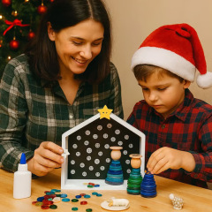 DIY Button Nativity Scene Kit 跨境圣诞节装饰品儿童圣诞礼物