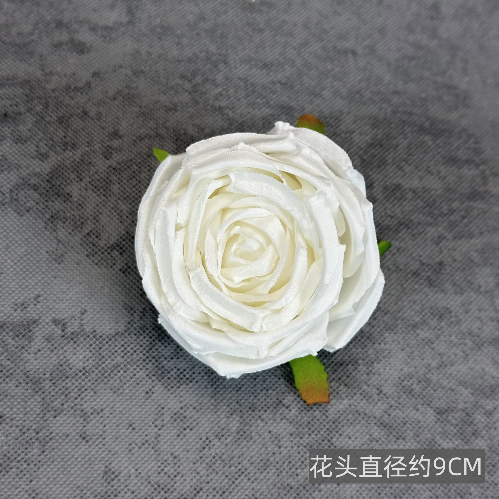 Franela artificial flor Rosa cabeza ramillete rojo boda flor pared tiro apoyos flor artificial arco flor artificial al por mayor