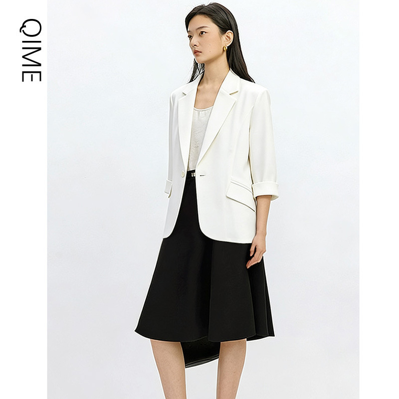 Elegant Linen Blazer for Women with a High-End Feel, 2026 Spring/Summer One-Button Suit Jacket, New Women's Fashion