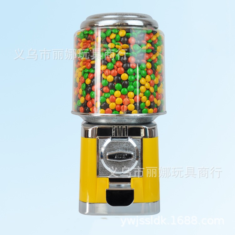 Máquina de pinball de un dólar, máquina de caramelo, mini torcedor de huevos, máquina de frijoles de chocolate M & M