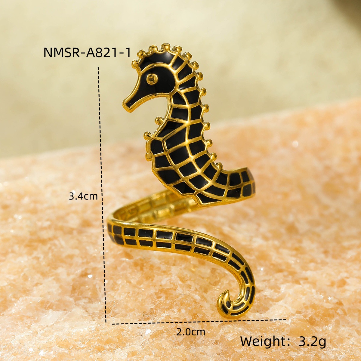 6g Weight 0.03µm-0.05µm Gold Plating Thickness PVD Coated Gold Plating Process Real Gold Plated Plating Material Rings Classification One Size Ring Size 1 Piece Quantity Party, Street Occasion 304 Stainless Steel Material Hippocampus Pattern Women's Gender Beach, Simple Style Style Waterproof Non Tarnish, Plating Craft PVD Coated Real Gold Plated Hippocampus 304 Stainless Steel Beach Simple Style Waterproof Non Tarnish Rings 9