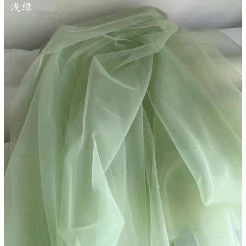 东方美学绿色古风雅静布置纱幔幼儿园环创纱布料汉服柔软装饰网纱|undefined