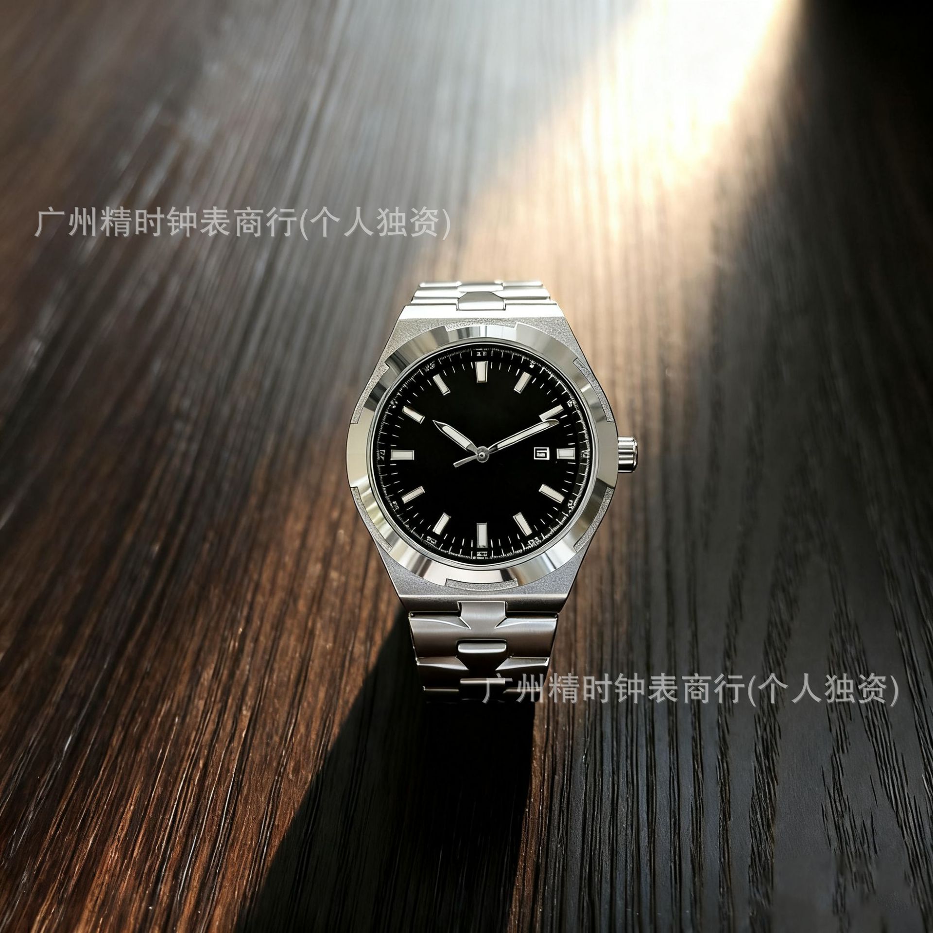 Foreign Trade Wholesale Jiangjia Zongheng Four Seas Business Casual Men's Steel Band Quartz Watch Calendar Butterfly Buckle Watch