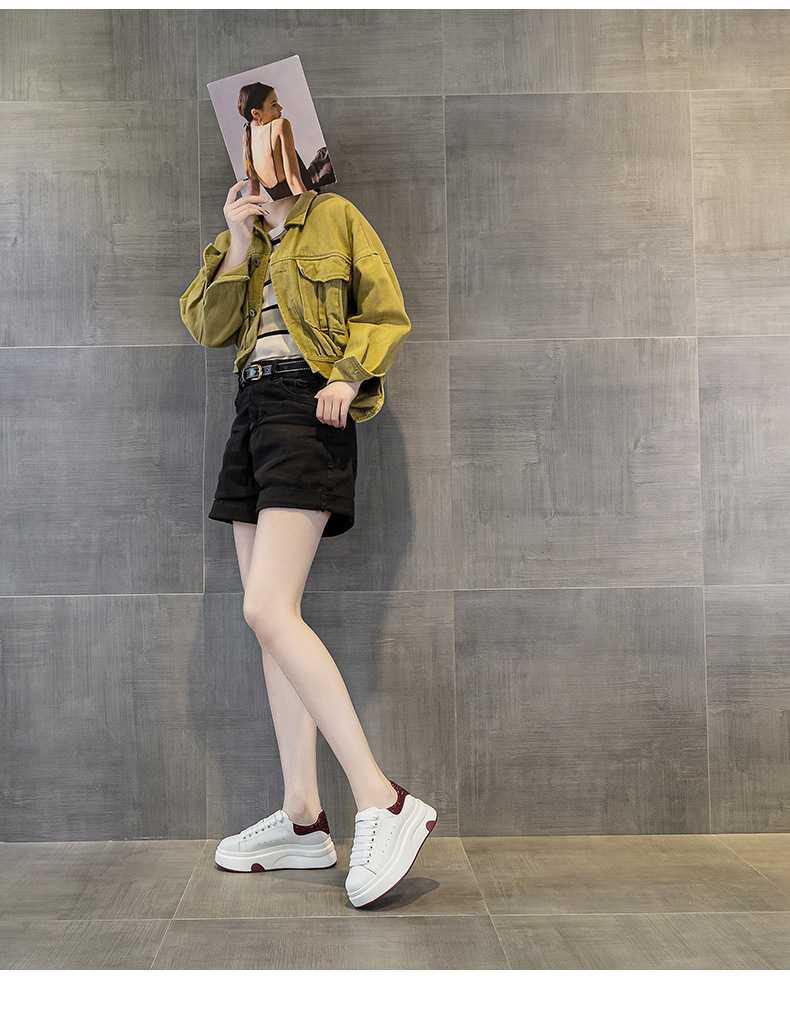 Giày sneaker nữ đế dày kiểu Hàn Quốc hình trái tim, cổ thấp, phong cách thời trang mùa xuân 2026 — M2806 màu đỏ, M2806 màu be, M2806 màu đen chi tiết 10