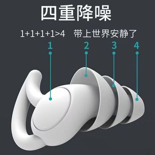 Professional Noise-Cancelling Silicone Soundproof Earplugs Waterproof Swimming Cross-Border Student Dormitory Anti-Noise Sleep Anti-Snoring