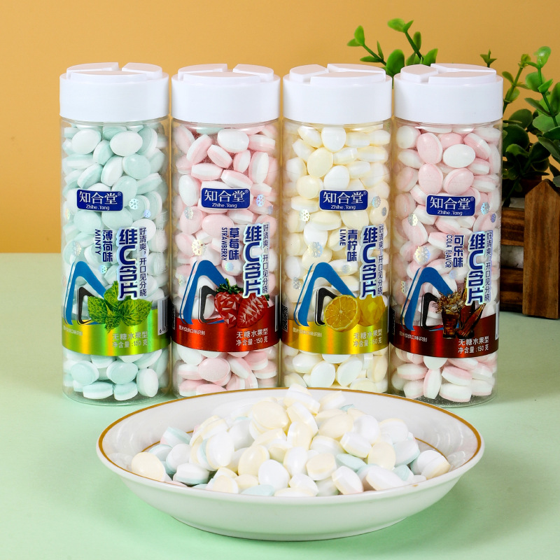 Knowledge Hall Sugar-Free Vitamin C Lozenge with Mint Flavor Economical Pack Pressure Candy Snack Wholesale