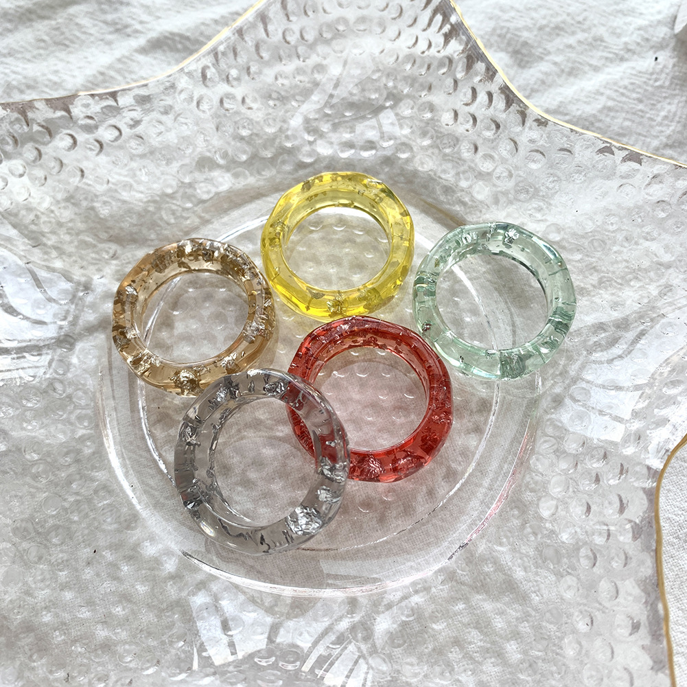 Retro Candy Color Acrylic Ring Wholesale display picture 14