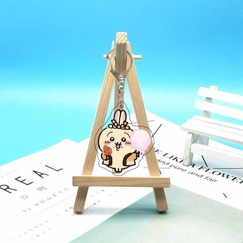 chiikawa ジイカワ ハチ小八 ins 漫画かわいいランドセル小さなペンダントアクリルキーホルダー|undefined