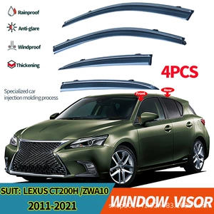 Lexus CT200H ZWA10 üçün Yağışlı Günəşli Hava Deflektorları Pəncərə Vizorları