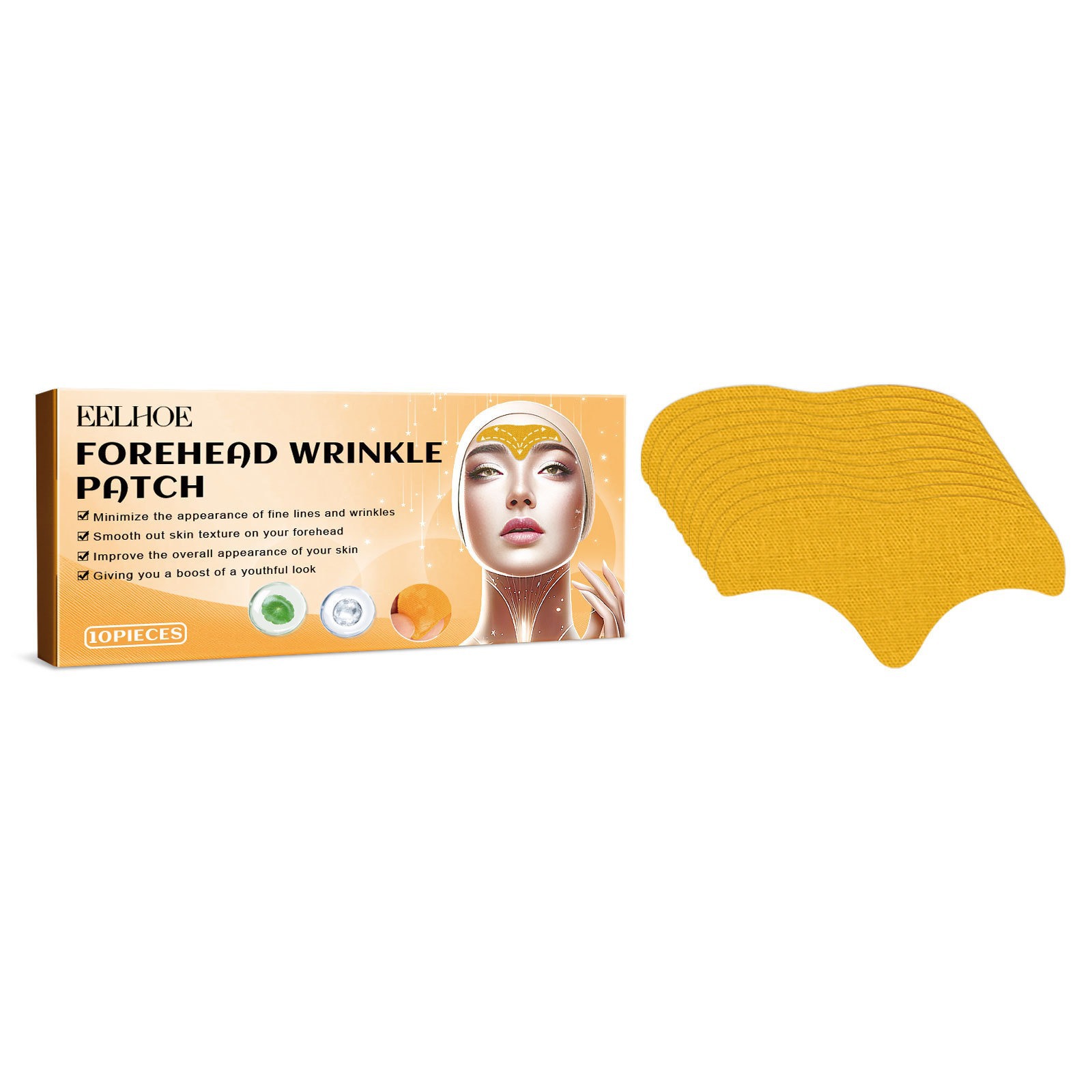 Forehead wrinkle tightening patches 10 pieces (only for foreign trade export sales, domestic sales are prohibited, purchase is equivalent to a default disclaimer)