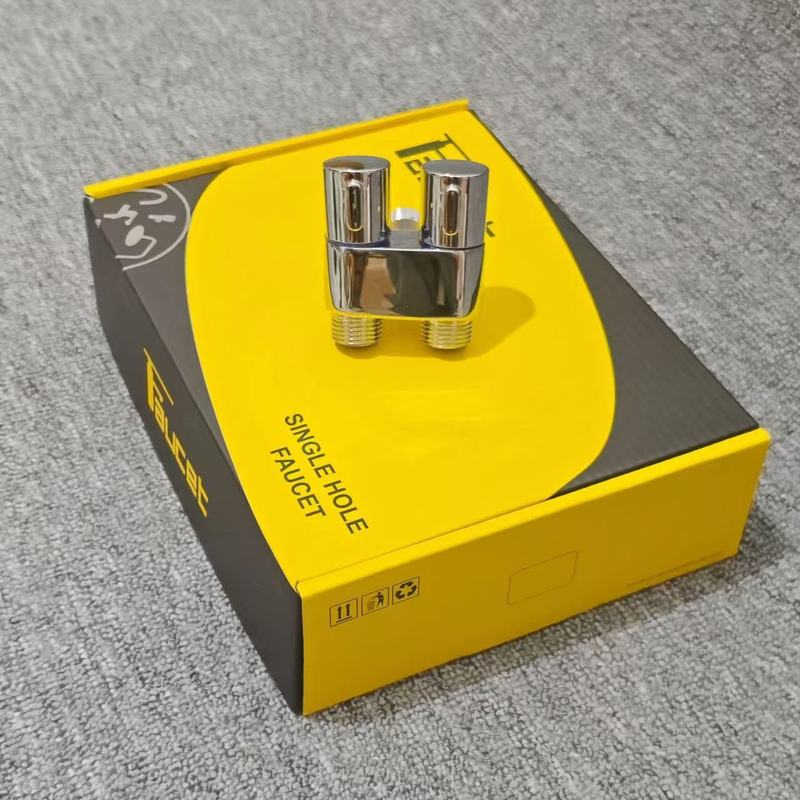 全铜一分二水角阀一进二出三通分水阀双出水三角阀双头双控双开关|undefined