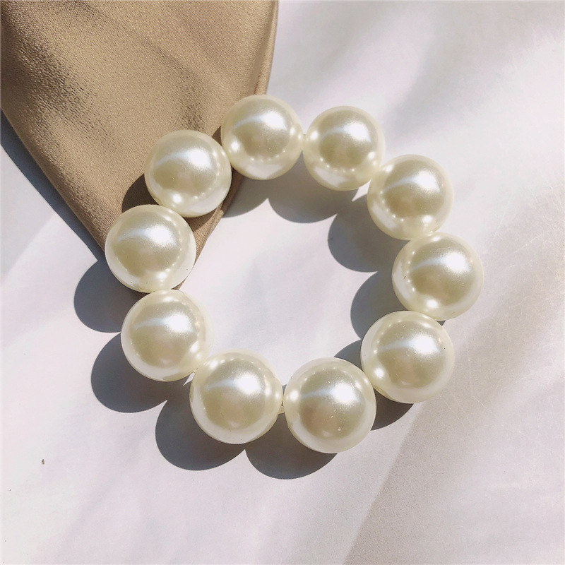 Women's Simple Style Classic Style Round Artificial Pearl Beaded Hair Tie display picture 4