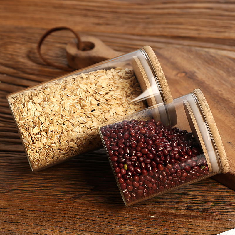 高硼硅玻璃密封罐食品茶叶罐厨房五谷杂粮收纳瓶透明储物罐储存罐
