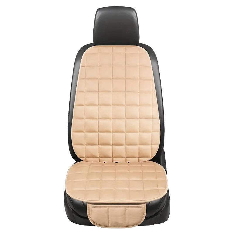 Car Seat Cushion Winter Plush Warm Winter Seat Cushion Main and Passenger Short Plush Rear Universal Single Piece Three-Piece Set