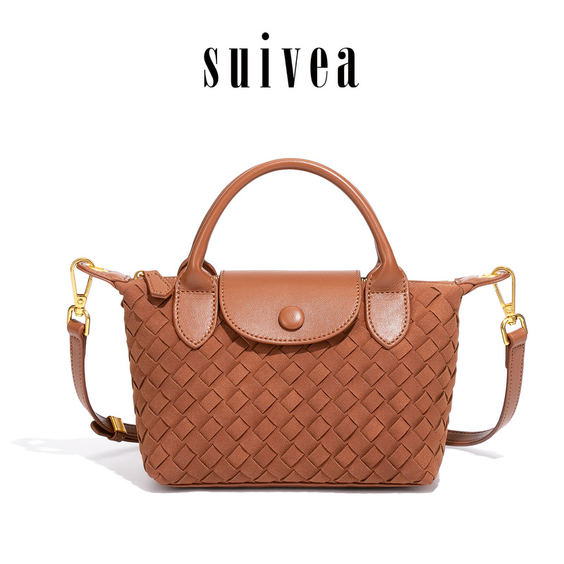 New Suede Flap Dumpling Bag, French Niche Longchamp Bag, Single Shoulder Crossbody Dumpling Bag, Women's Handbag New Suede Flap Dumpling Bag, French Niche Longchamp Bag, Single Shoulder Crossbody Dumpling Bag, Women's Handbag