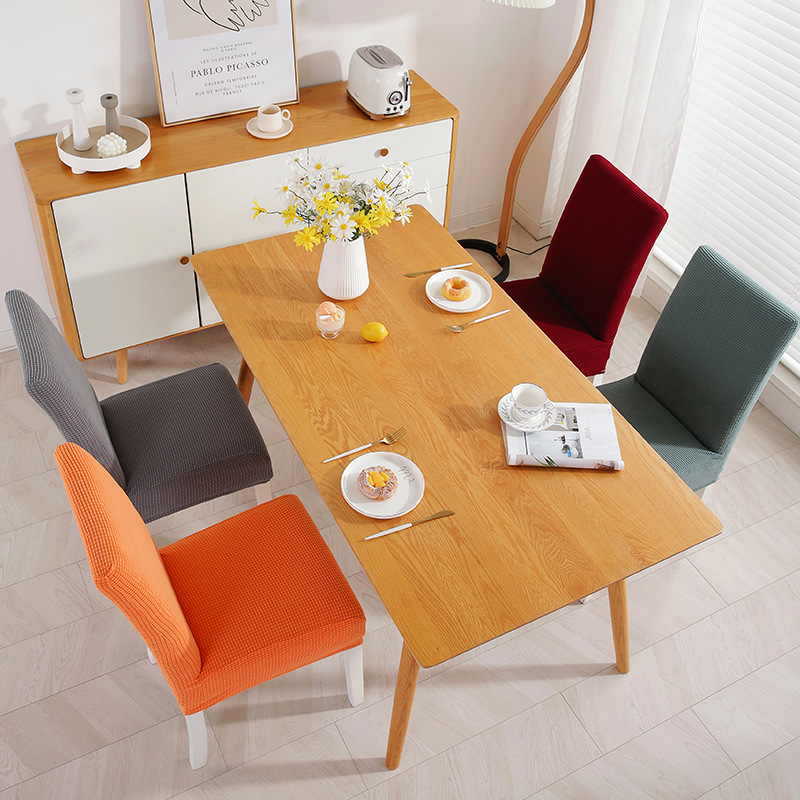 Hogar de una pieza engrosada polar Plaid silla cubierta elástica hotel restaurante silla cubierta cuatro estaciones cubierta de polvo