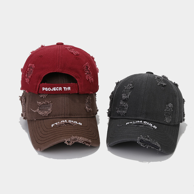 Sombrero de marca de moda coreana, sombrero de béisbol de letras, agujero de moda, sombrero de boca de pato transpirable, sombrero pequeño para hombre