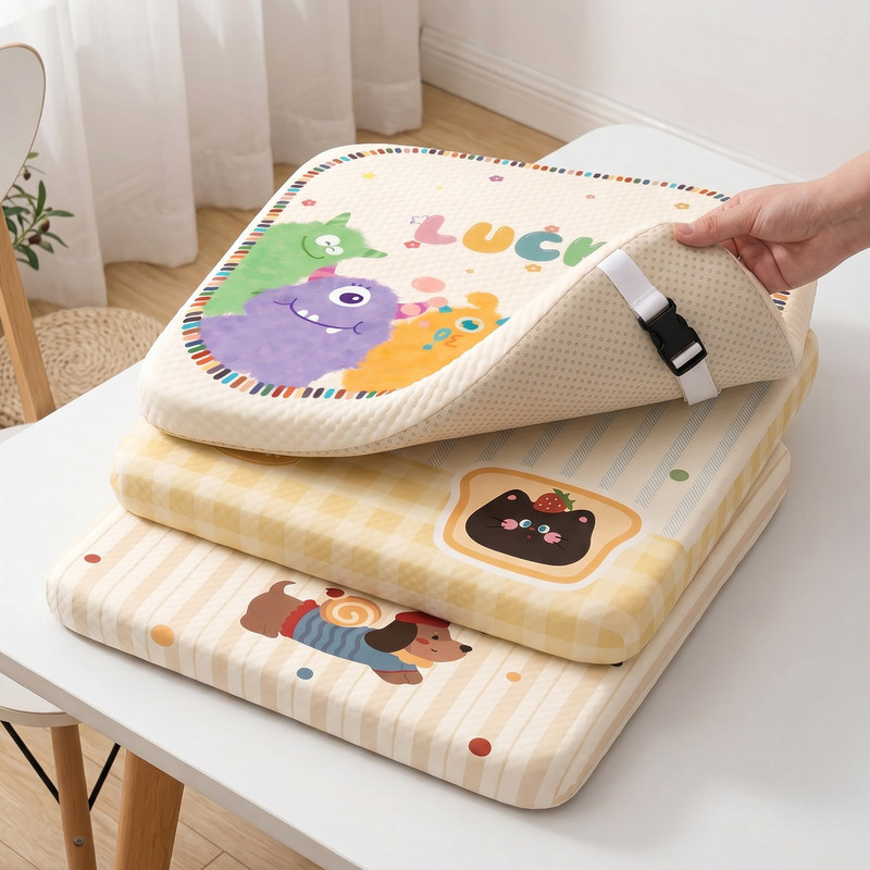 Summer Ice Silk Cushion for Office Long Sitting, Computer Chair Seat Cushion, Student Dining Chair Seat, Cooling Soft Cushion Summer Ice Silk Cushion for Office Long Sitting, Computer Chair Seat Cushion, Student Dining Chair Seat, Cooling Soft Cushion