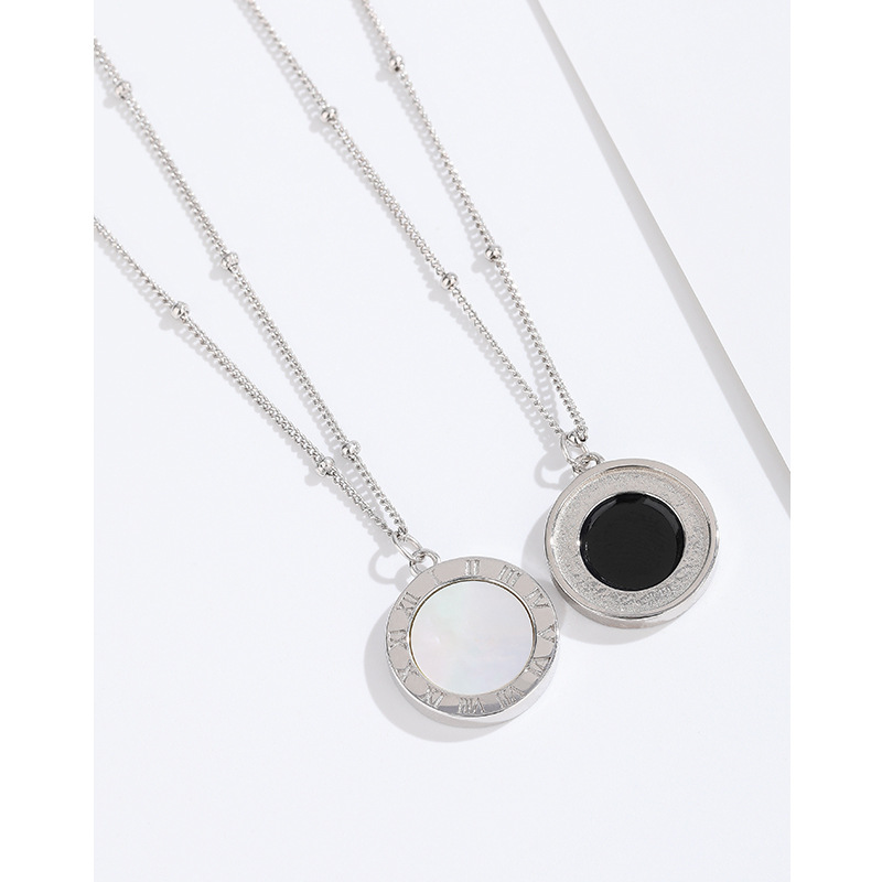 Collar colgante número romano para las mujeres 925 plata esterlina nicho diseño 2023 nuevo suéter Cadena de clavícula de alto grado cadena