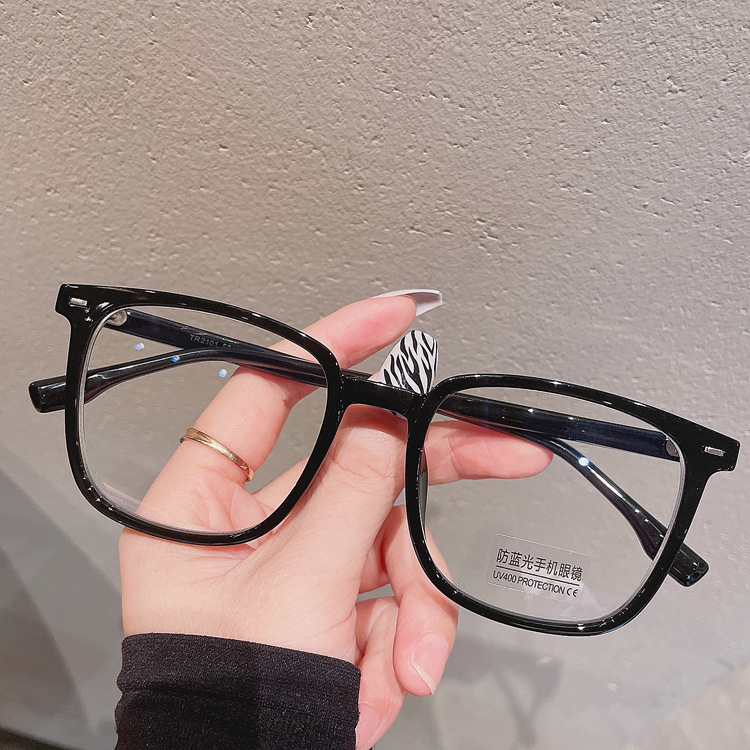 韩版近视眼镜女潮大框网红眼镜框平光镜抖音同款TR防蓝光眼镜2101详情5