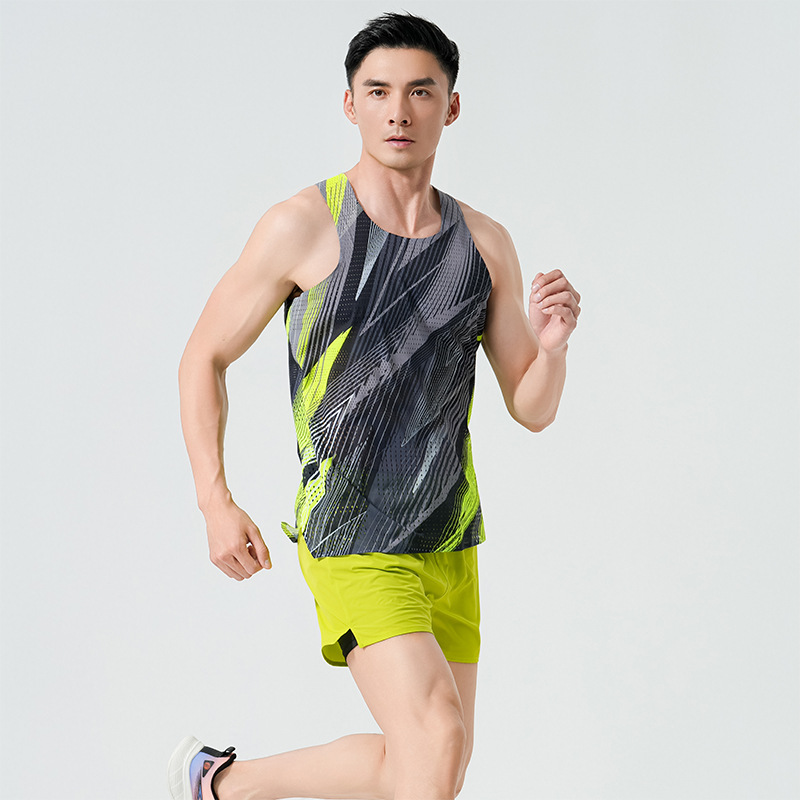 New Sports Running Marathon Wind Tunnel Vest Competition Quick-Drying Breathable Fitness Lightweight Outdoor Training Track and Field Clothing