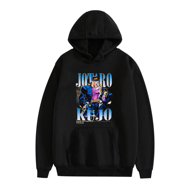 Amazon AliExpress hot search JOJO's wonderful adventure series Japanese anime print men's and women's hooded sweater Amazon AliExpress hot search JOJO's wonderful adventure series Japanese anime print men's and women's hooded sweater