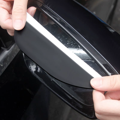 Car Logo Cartoon Silicone Plastic – Rearview mirror rainproof sticker