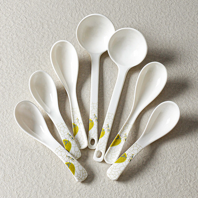 祥源美密胺餐具富贵竹小勺汤勺餐厅饭店酒店仿瓷塑料勺子汤匙调羹|ms