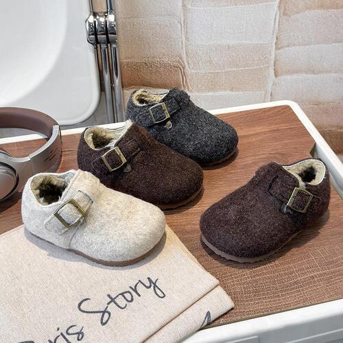 Fashionable warm lined puffy snow boots for girls, winter new style, versatile princess shoes, Korean version, cotton shoes