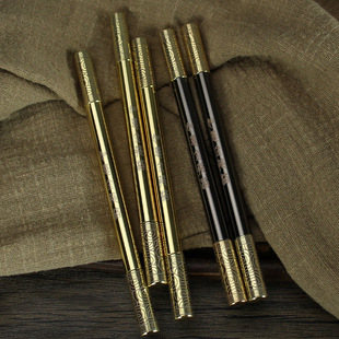 Pure Copper Ruyi Gold Hoop Pen Brass Pen Gel Pen Signature Pen Creative Pen Metal Pen Student Pen Ballpoint Pen