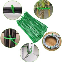 扎带固定卡扣捆绑绳塑料包塑钢管专用配件花艺花杆绿色细铁丝