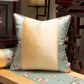 现代新中式抱枕红木沙发靠垫靠背垫绣花靠枕靠包客厅家用含芯腰枕
