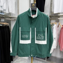 【H家】工装风！春秋款立领撞色拼接夹克男百搭设计感休闲1J055A